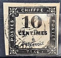 FRANCE 1861 - Canceled - YT 2 - Chiffre Taxe 10c - 1859-1959 Used