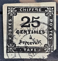 FRANCE 1871 - Canceled - YT 5A - Chiffre Taxe 25c - 1859-1959 Used