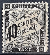 FRANCE 1882 - Canceled - YT 19 - Chiffre Taxe 40c - 1859-1959 Gebraucht
