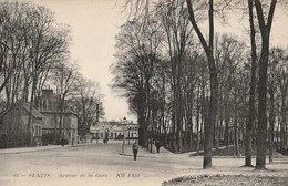 CARTE POSTALE ORIGINALE ANCIENNE : SENLIS AVENUE DE LA GARE ANIMEE OISE (60) - Stazioni Senza Treni