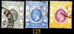 HONG-KONG-125 - Valori Di Giorgio V (o) Used - Qualità A  Vostro Giudizio. - Used Stamps