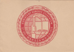 Polen 1953, Zegels En Gelegenheidsstempel Studenten Congres - Plaatfouten & Curiosa