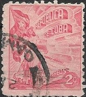 1948 Havana Tobacco Industry - 2c. Girl With Box Of Cigars And Flag FU - Usados