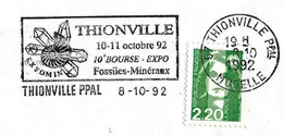 France (1992) - Thionville Ppal (57) : Bourse Minéraux Fossiles. Ammonite. Cristaux De Quartz. Mineral Fossil. - Fósiles