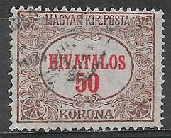 Hungary 1922. Scott #O13 (U) Official Stamp - Dienstzegels