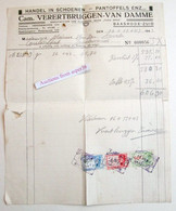 Handel In Schoenen, Pantoffels, Cam. Verertbruggen-Van Damme, Baasrode - Zuid 1943 - 1900 – 1949