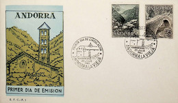 1963 Andorra FDC Tipos Diversos - Cartas & Documentos
