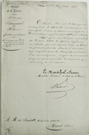Lettre Signée Vaillant, Maréchal D'Empire, Ministre De La Guerre En 1854 - Autografi