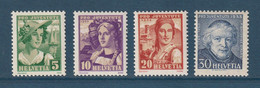 ⭐ Suisse - YT N° 267 à 270 ** - Neuf Sans Charnière - 1933 ⭐ - Unused Stamps