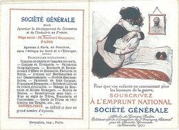 Souscrivez à L’Emprunt National, Calendrier 1918 , Dépliant, Signé Georges Redon, Imp. Devambez - Small : 1901-20