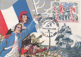 HISTORY, FRENCH REVOLUTION, ALFRED FAURE, CM, MAXICARD, CARTES MAXIMUM, OBLIT FDC, 1989, FRANCE - French Revolution