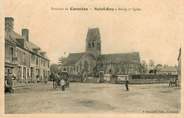 St Eny * Sainteny * Le Bourg Du Village Et L'église * Attelage - Carentan