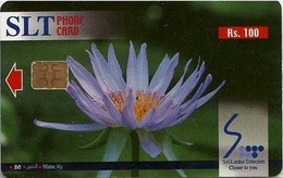 SLT : TC01 Rs100 Flowers Water Lilly USED - Sri Lanka (Ceylon)