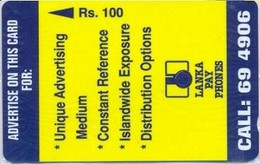 SRILANKA : 04A Rs100 Advertising Advertising MINT - Sri Lanka (Ceylon)