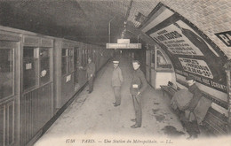 Paris - Une Station Du Métropolitain - écrite - 1909 - - Stations, Underground