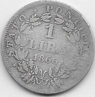 Vatican - Lira 1866 Argent - TB - Vatican