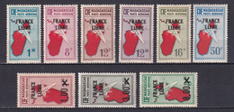 MADAGASCAR - POSTE AERIENNE FRANCE LIBRE YVERT N°45+47/54 * MLH (QUELQUES **) - COTE 2022 = 70+ EUR. - Unused Stamps