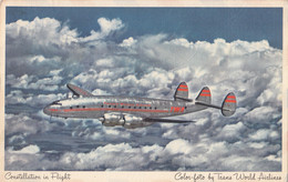 Transports - Avions - Compagnie Aérienne TWA - Constellation - Postmarked Roma 1951 - 1946-....: Modern Era