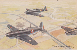 Transports - Avions - Avion De Chasse Français Morane-Saulnier MS.406 - Illustrateur P. Charbonneau - 1919-1938: Entre Guerres