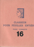 Classeur Cérès Pour 24 Feuilles Entières, Reliure Souple. Dim 29,5 X 31 Cms - Mint Sheet Albums