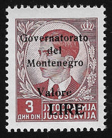 ITALIA OCCUPAZIONI - MONTENEGRO - 1942:valore Da 3 D. Nuovo Stl Con Soprastampa - In Ottime Condizioni. - Montenegro