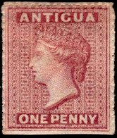 Antigua 1864 SG 6  1d Dull Rose  Small Star  Rough Perf 14 To 16   Unused - 1858-1960 Crown Colony