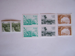 ALGERIE 1989 NEUFS 4 X 2 VUES D'ALGERIE AVANT 1830 - Algérie (1962-...)