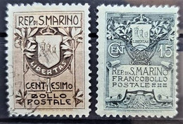 SAN MARINO 1907 - MLH/canceled - Sc# 78, 79 - Gebruikt