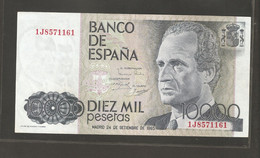 Espagne, 10,000 Pesetas, 1985 - [ 4] 1975-… : Juan Carlos I