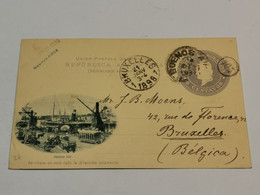 Argentina, Tarjeta Postal. 6 Centavos  Oblitéré Envoyé à Bruxelles - Postwaardestukken