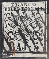 ROMAN STATES 1852 - Canceled - Sc# 6a - 5b - Etats Pontificaux