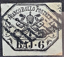 ROMAN STATES 1852 - Canceled - Sc# 7a - 6b - Stato Pontificio