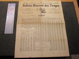 BELGIQUE - TOMBOLAS - AOUT 1890 +- BULLETIN MENSUEL DES TIRAGES - VOIR SCANS - 1800 – 1899