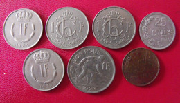 Lot De 7 Pièces Du Luxembourg Letzeburg 1928/1978. 5, 25 Centimes, 1 Franc - Luxemburg