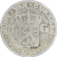 LaZooRo: Curaçao 1 Gulden 1944 D VF - Silver - Curaçao