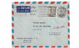 1955 VIAJES MARSANS MADRID AVION - Máquinas Franqueo (EMA)