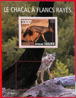 A3040 - TOGO, ERROR MISSPERF, Souvenir Sheet: 2019, Side-striped Jackals, Fauna - Other & Unclassified