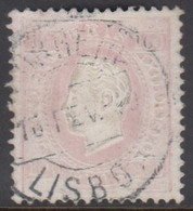 1871. Luis I. 100 REIS Perforated 12½. (Michel 41yB) - JF413794 - Used Stamps