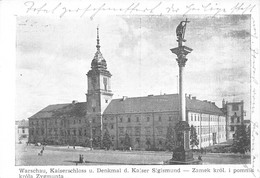WARSCHAU-WARSZAWA-VARSOVIE-Polen-Polska-Poland-Pologne-Zamek Krol I Pomnik Krola Zygmunta - Poland