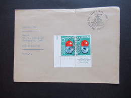 Schweiz 1967 Schweizer Woche Nr. 858 Randstück Mit Druck Ausgabetag Sonderstempel Tag Der Briefmarke - Lettres & Documents