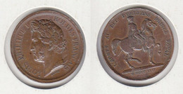 FRANCE Louis Philippe 1842 L' Armée Au Duc D' Orléans Prince Royal  Médaille Bronze - Royaux / De Noblesse