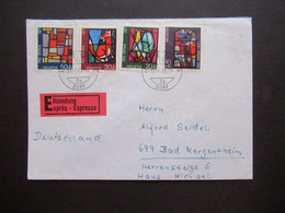 Schweiz 1971 Pro Patria Kunsthandwerk Nr. 949 - 952 Eilsendung Expres - Espresso Stempel Steffisburg Dorf - Brieven En Documenten