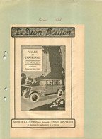 AUTOMOBILE DE DION BOUTON 1926 EXTRAIT DE JOURNAL COLLE SUR CARTON 21 X 27 CM - Voitures