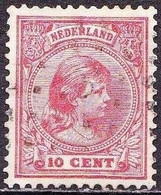 1891 Puntstempel 8 (Arnhem) Op  Prinses Wilhelmina Hangend Haar 10 Cent Rood NVPH 37 - Postal History