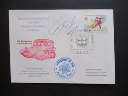 1976 XII.Olympische Winterspiele Eislaufen Sonderumschlag Original Autogramme Von Irina Rodnina Und Alexander Saitsew - Lettres & Documents