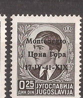 2021-03 -01 ITCGOK   1941 ITALIA MONTENEGRO OCCUPAZZIONE EXCELLENT QUALITY FOR THE COLLECTION  MNH - Montenegro