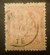 ESPANA ESPAGNE SPAIN 1873, Republica,  Yvert No 130, 2 C Orange Obl Cachet AMBULANTE , TB - Usados
