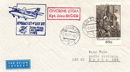 Zilina Praha 1975 - 1er Vol Flight Erstflug Volo Vuelo - Slov Air Turbolet - Slovaquie Prague - Briefe U. Dokumente