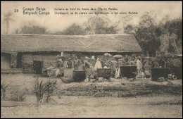 CP/PK 10c ° - 28 - Huilerie Au Bord Du Fleuve/Olieslagerij Op De Oevers Van De Oevers/Ölmühle Am Fluss - Kinshasa 1921 - Ganzsachen