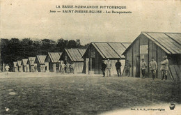 St Pierre église * Les Baraquements * Militaires Militaria - Saint Pierre Eglise